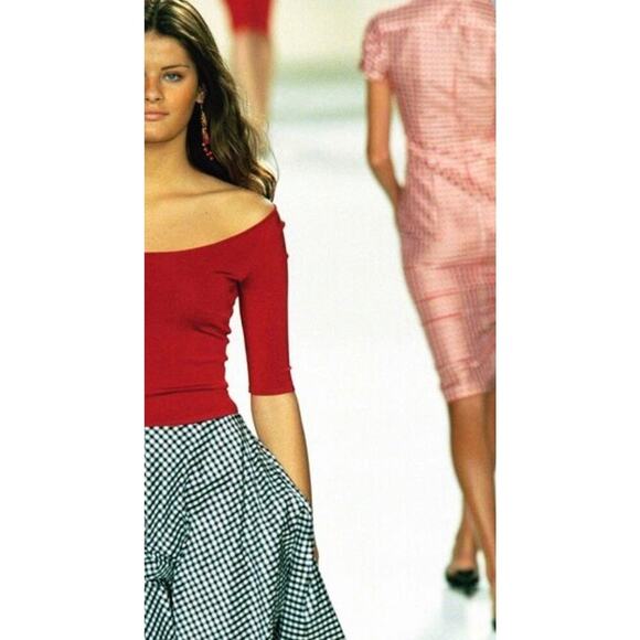 Ralph Lauren Collection Silk Shirt Dress Runway 2000 Plaid Check Button Front XS - Picture 11 of 16